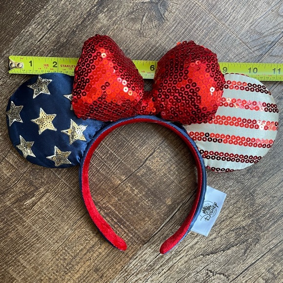 ⚡️2/$55~Disney Parks Stars & Stripes Americana Mouse Ears Headband NWT - Picture 10 of 11